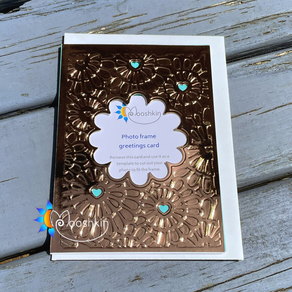 Handmade greetings card - die cut photo frame