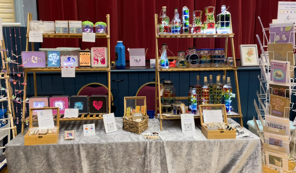 Mooshkin's stall at Criccieth Craft Fair