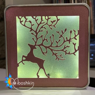 Mooshkin Lantin: Evergreen Stag. Light-up card scenes in metal tins.