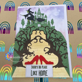 Handmade die cut greetings card themed around the Wizard of Oz