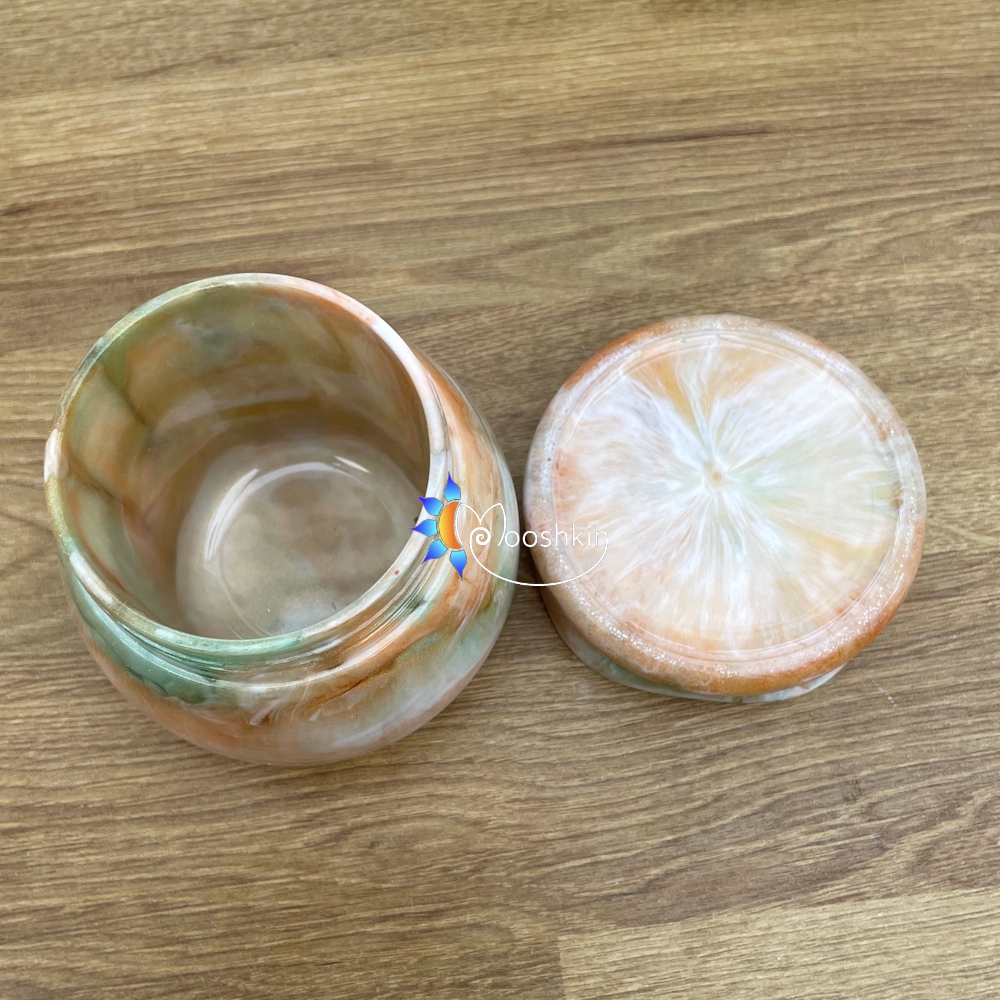 Handmade resin jar - tangerine dream - Image 3