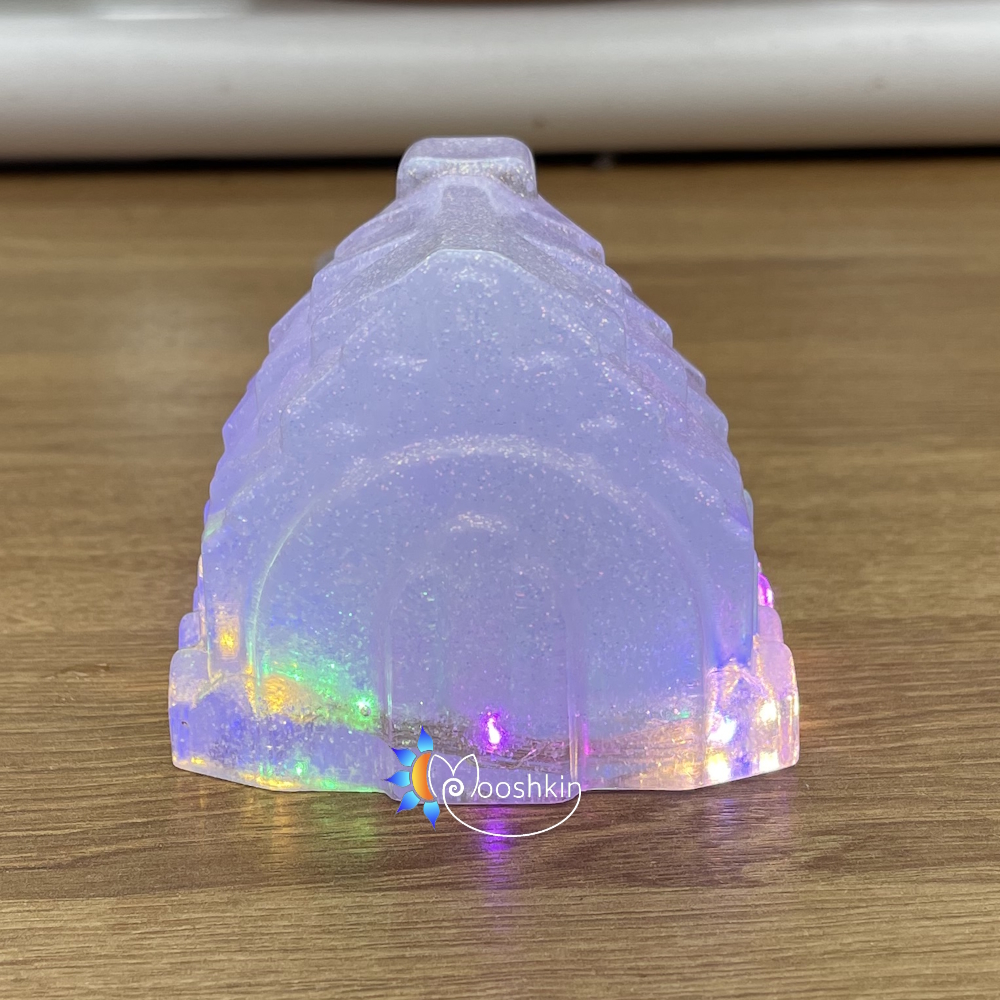 Handmade resin light-up cottages